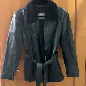 Black leather jacket/medium